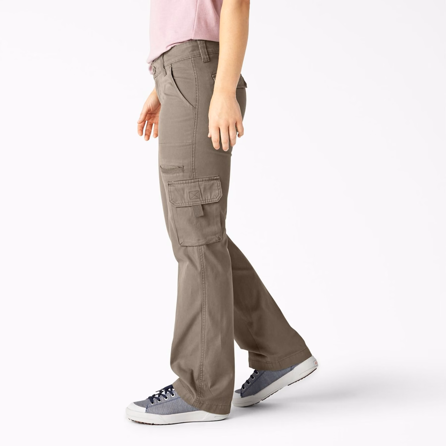 Dame Cargobukser med rette ben og avslappet passform