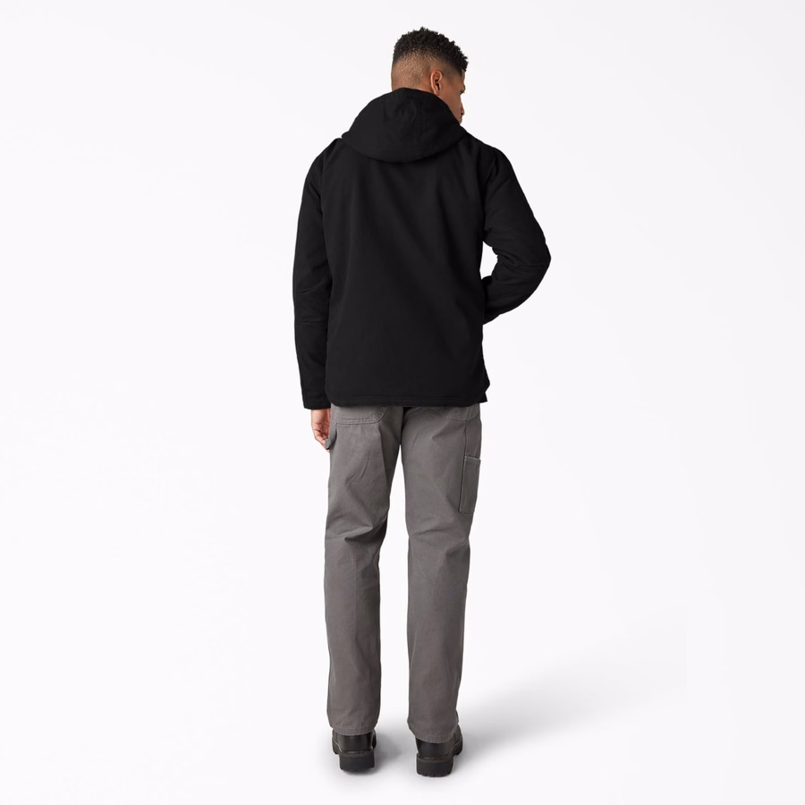 Duck Canvas Fleece-fôret jakke med høy luv