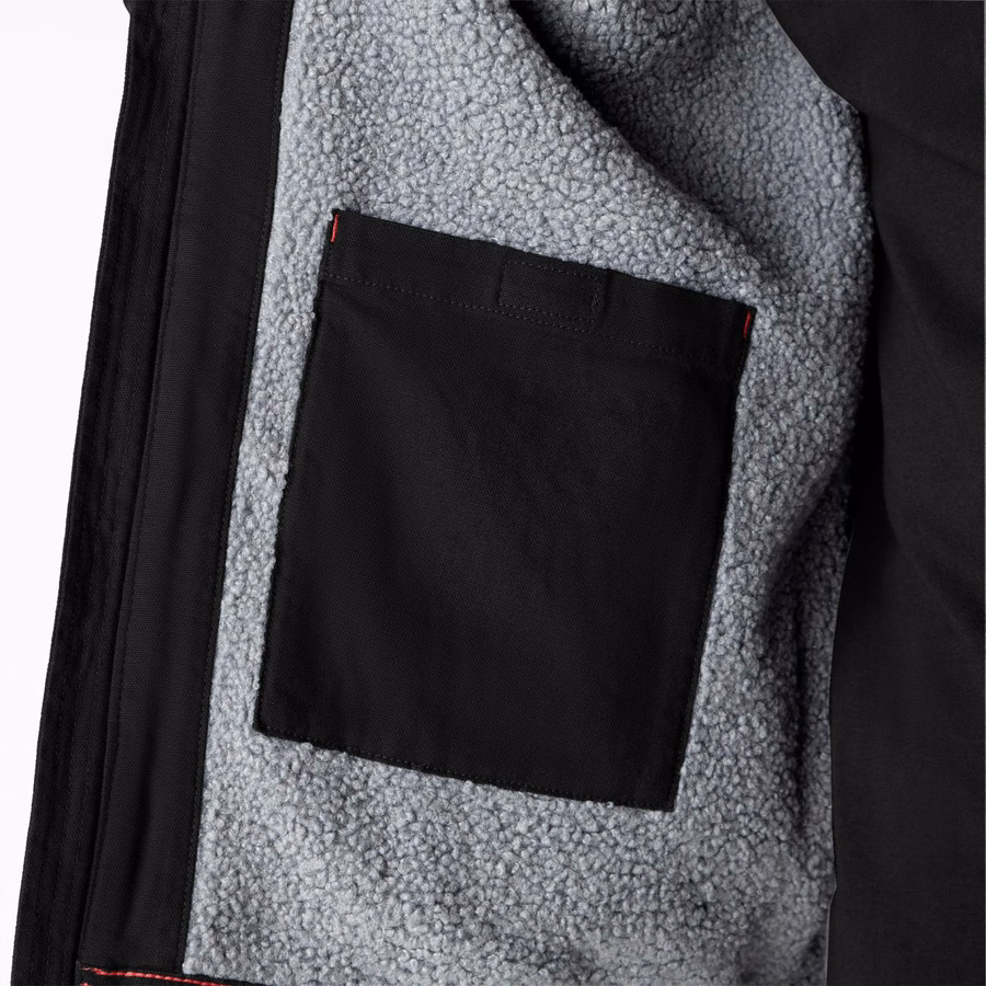 Duck Canvas Fleece-fôret jakke med høy luv