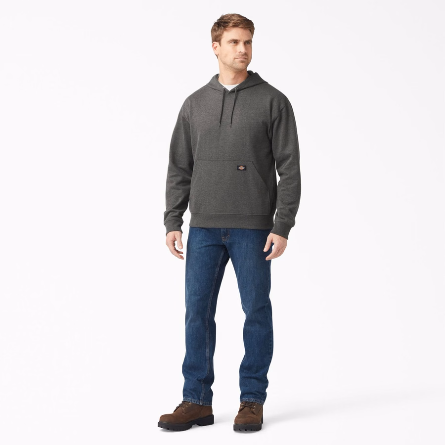 Mellomvekts fleece-hettegenser