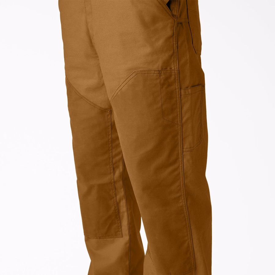 Vokset lerrets dobbel foran bib-overall