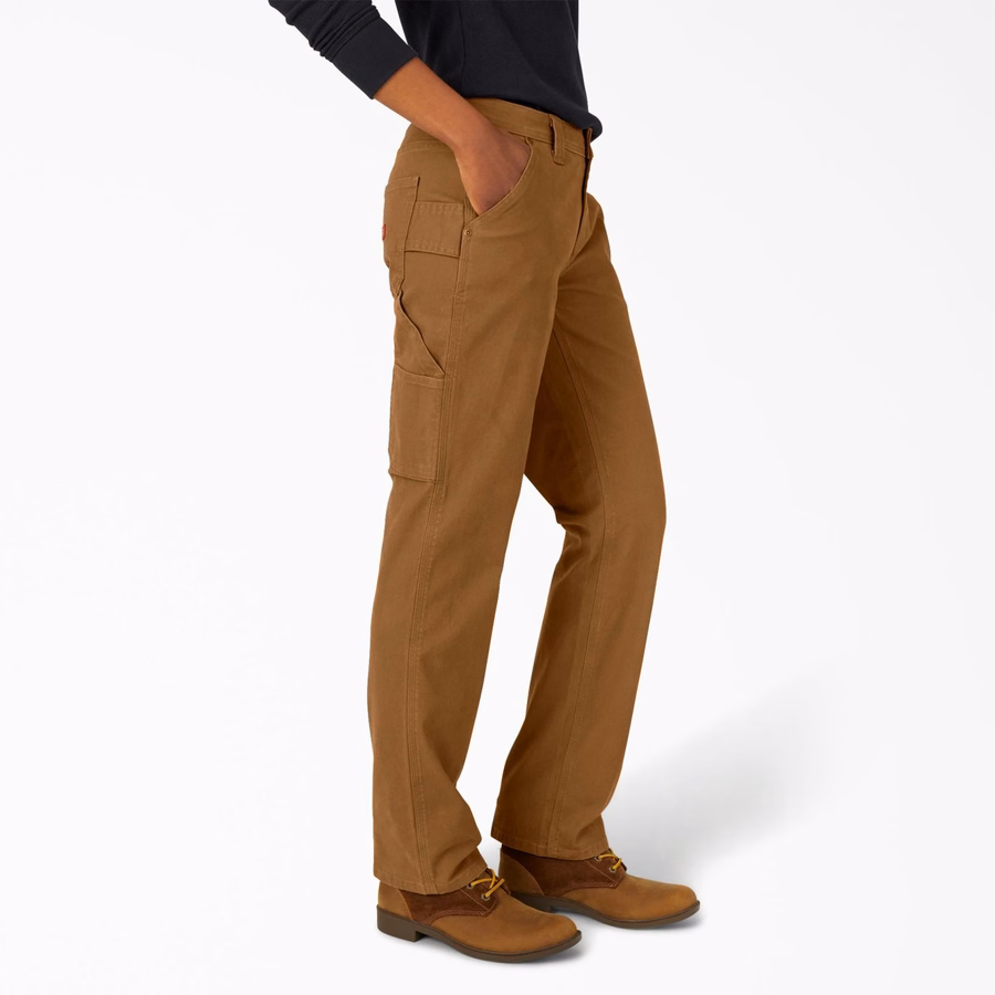 Dame FLEX avslappet rett passform Duck Carpenter-bukser