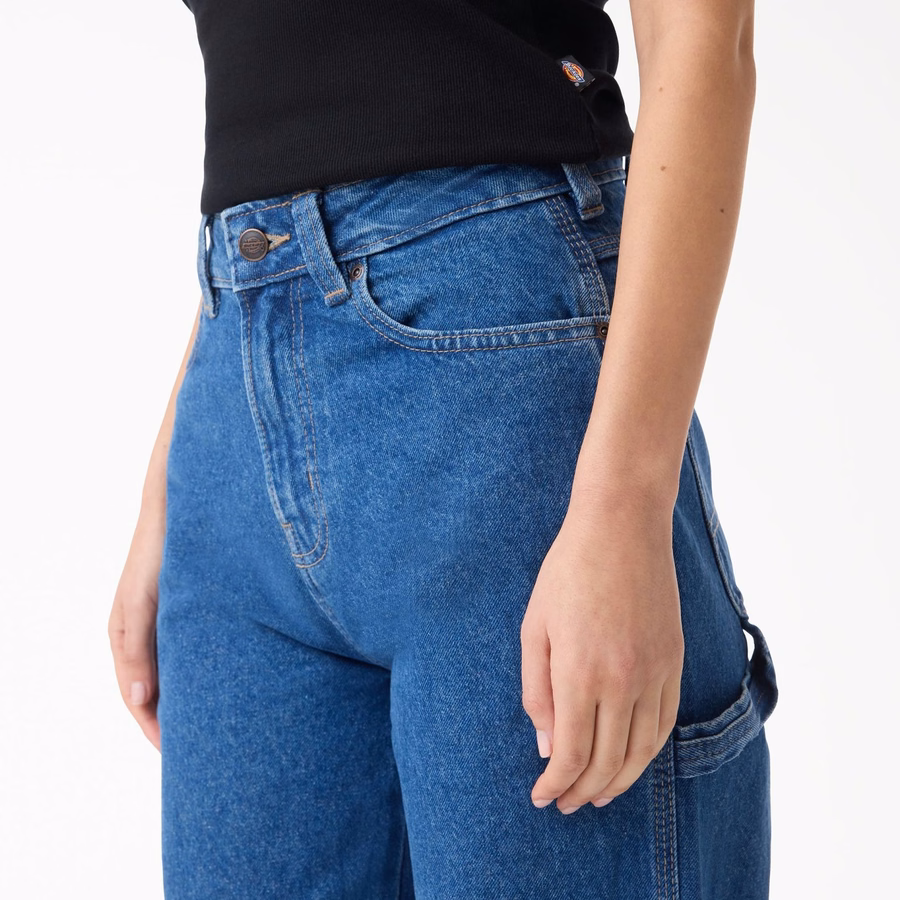Dame 993 høy midje koniske snekkerjeans