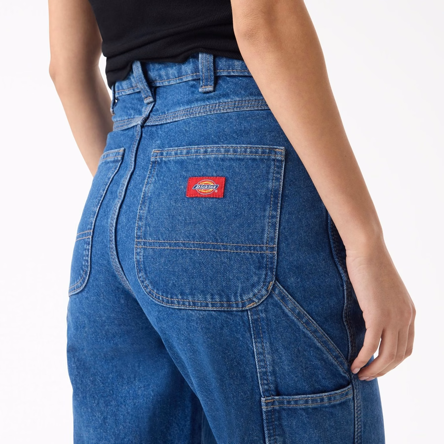 Dame 993 høy midje koniske snekkerjeans