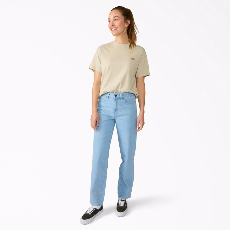 Dame 993 høy midje koniske snekkerjeans