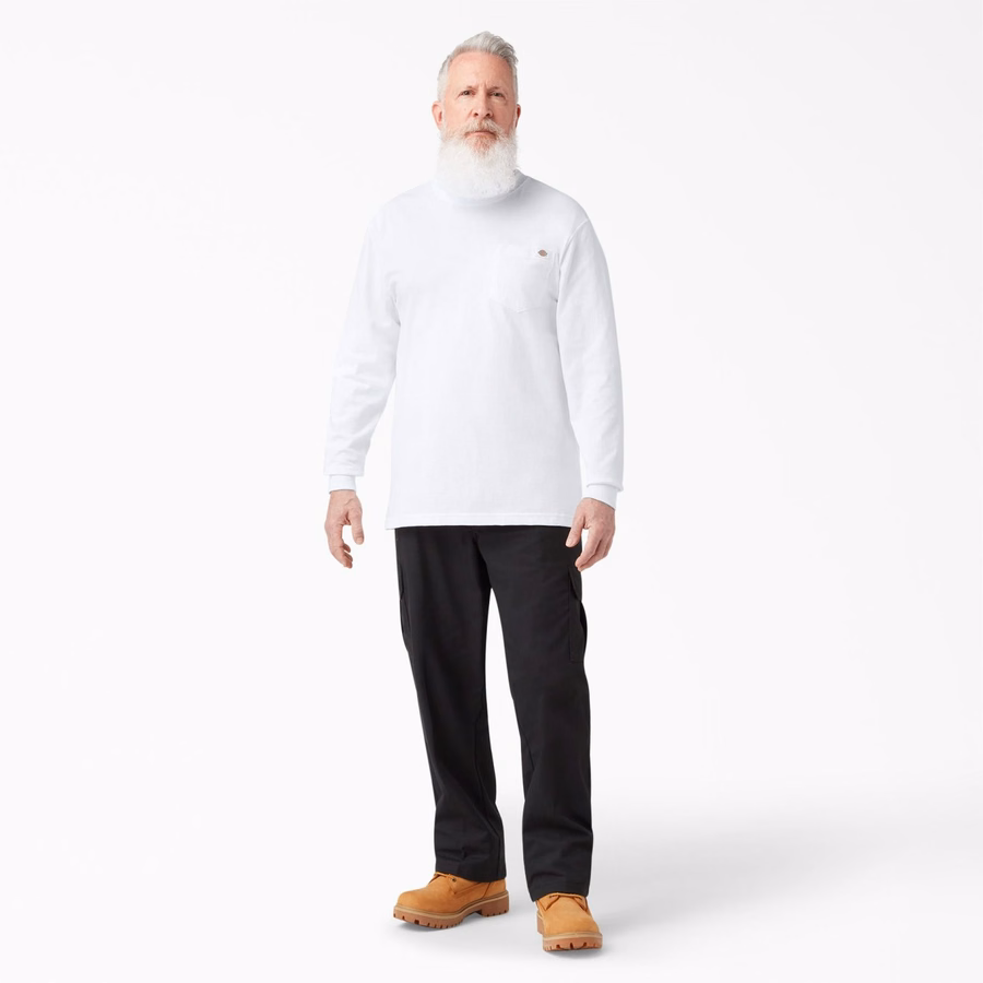 T-skjorte med lange ermer og lommer