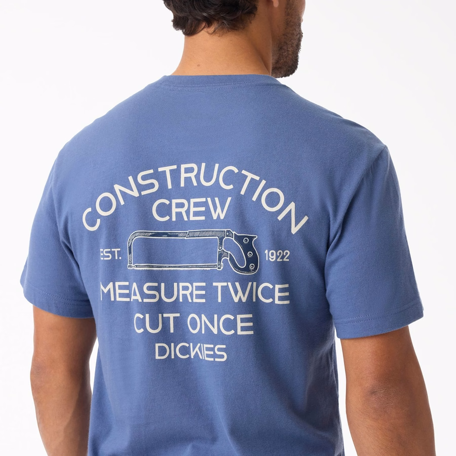 Kortermet t-skjorte med grafisk design fra Construction Crew