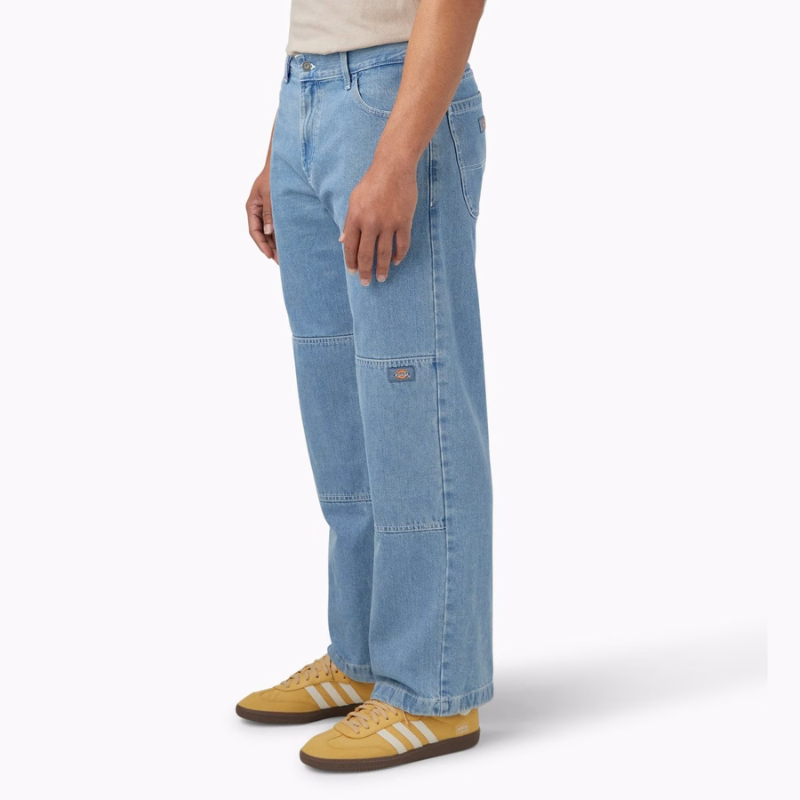 Løse jeans med doble knær