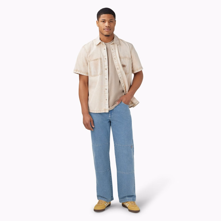 Løse jeans med doble knær