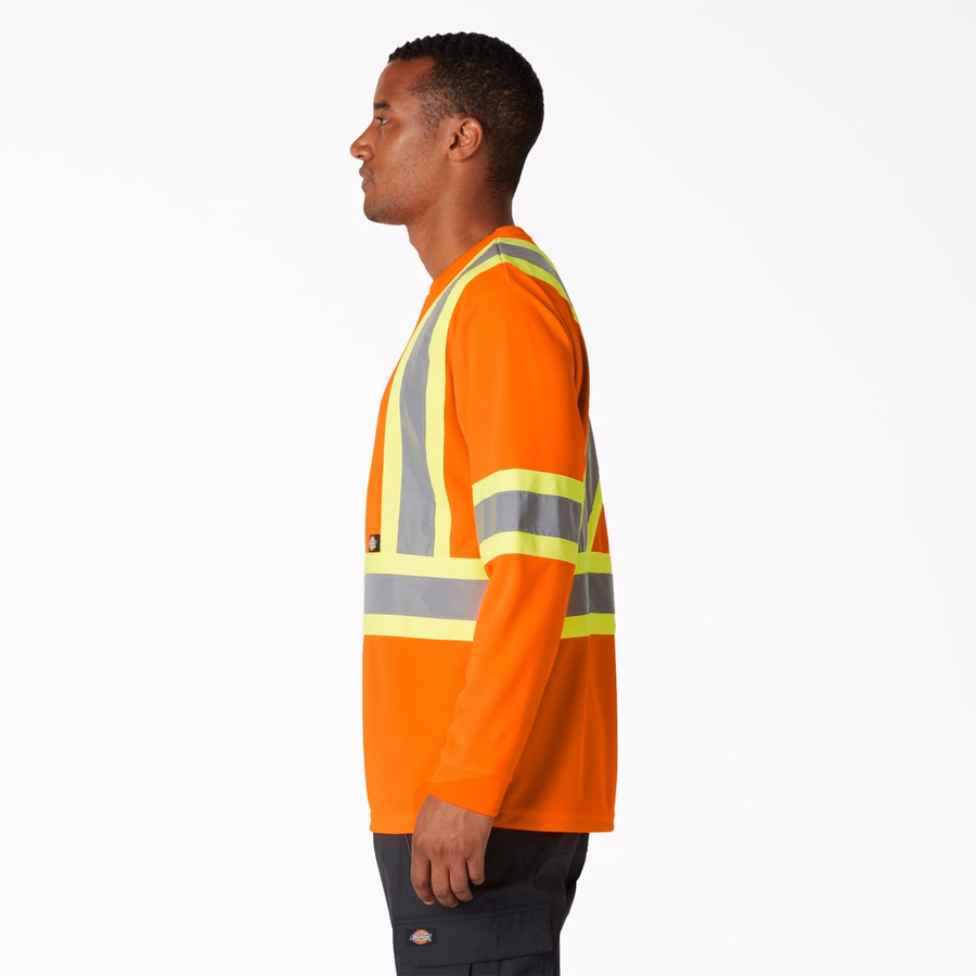 Hi Vis-sikkerhets-T-skjorte med lange ermer
