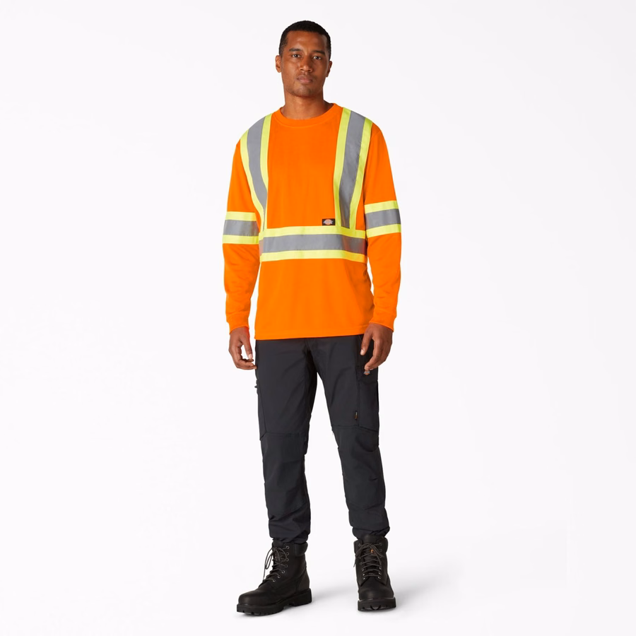 Hi Vis-sikkerhets-T-skjorte med lange ermer