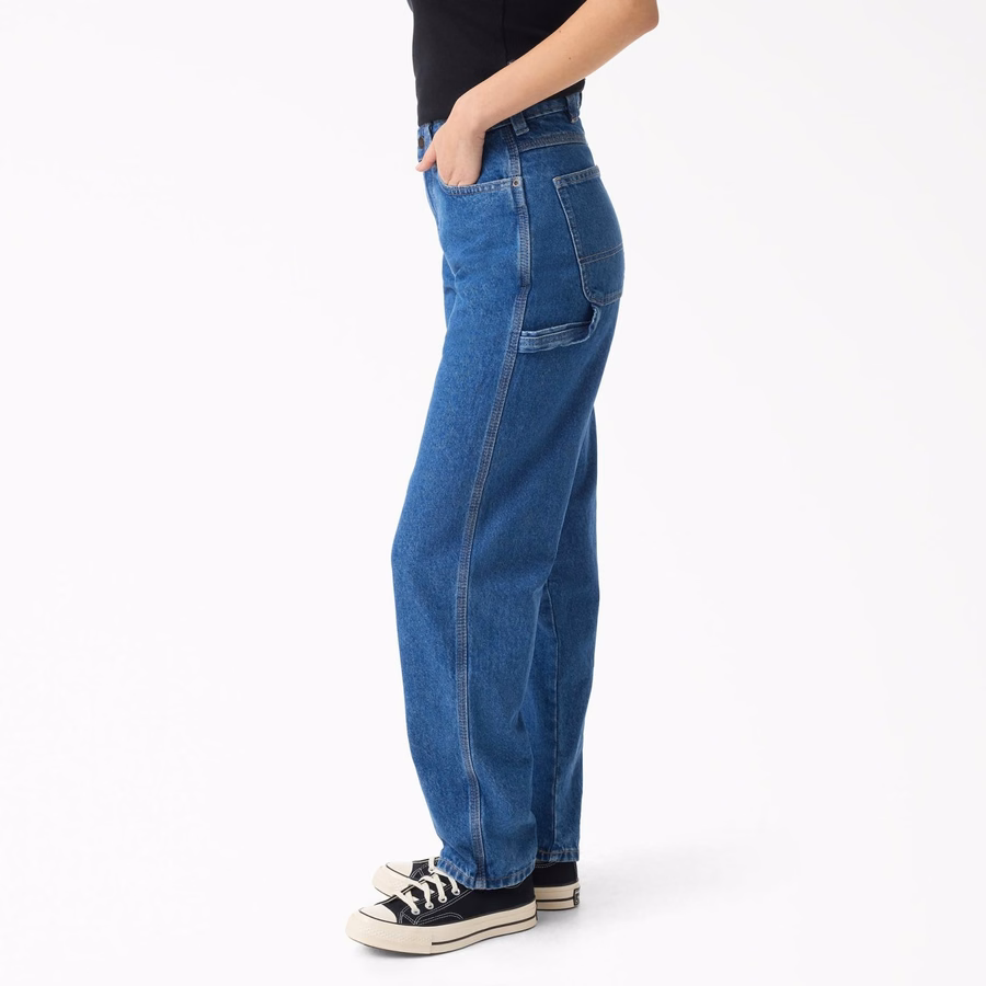 Dame 993 høy midje koniske snekkerjeans