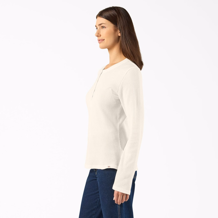 Dame Henley-skjorte med rund hals