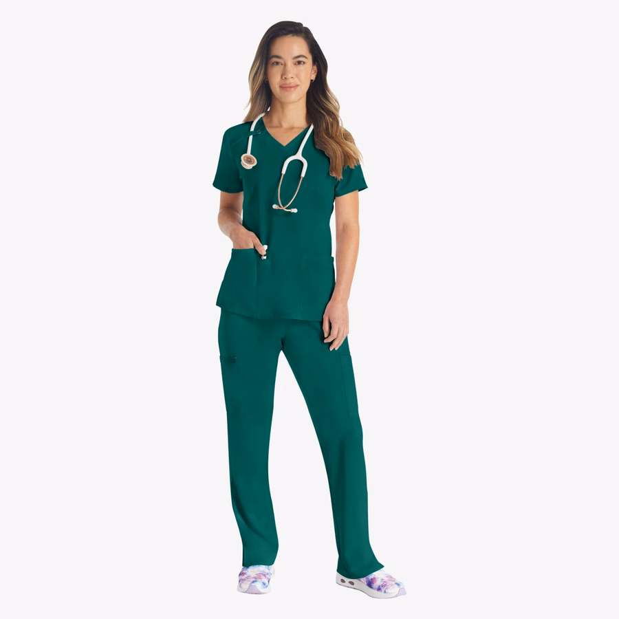 EDS Essentials V-hals skrubbtopp for kvinner