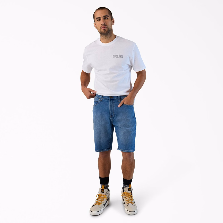 FLEX denimshorts med 5 lommer. 11