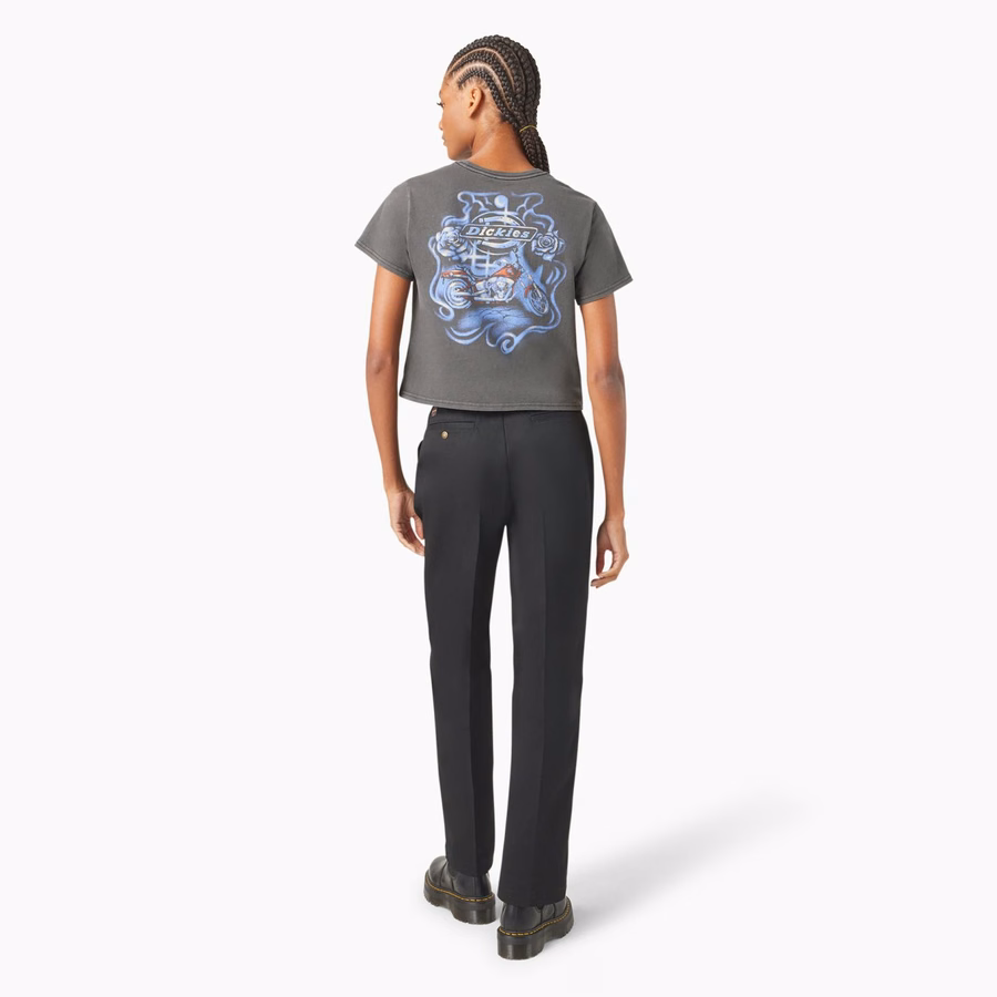 Dickies x Harley-Davidson Dame Vintage Softail Cropped T-skjorte