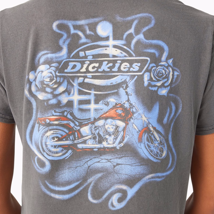 Dickies x Harley-Davidson Dame Vintage Softail Cropped T-skjorte